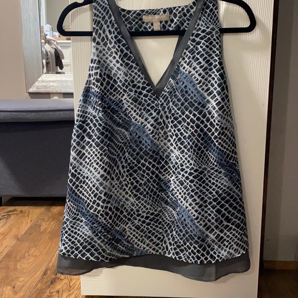 Snake skin silky tank